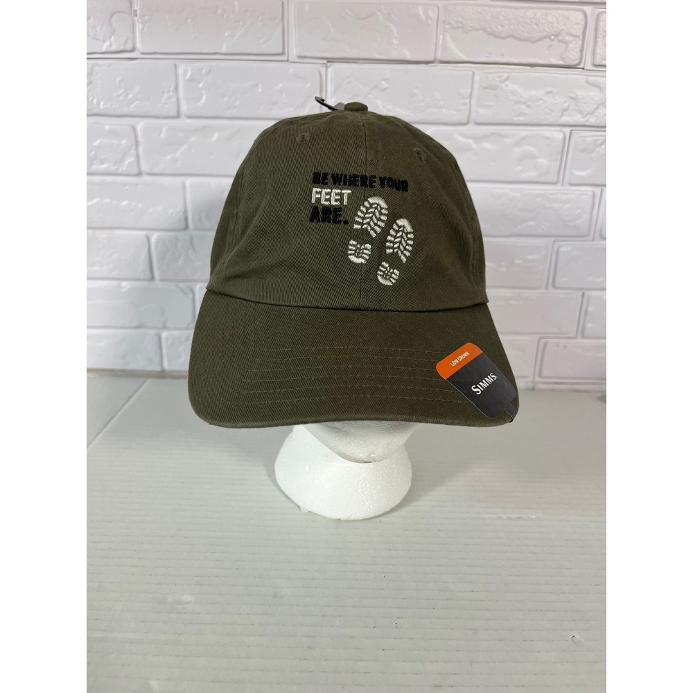 Simms Single Haul Cap Unisex OSFM Olive Green Embroidered Snapback Hat